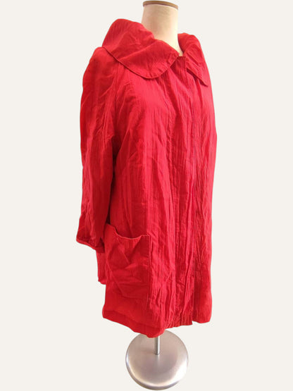 Couture Ruffle Raglan Overcoat