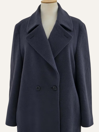 LeOna Cashmere & Angora Double-Breasted Coat