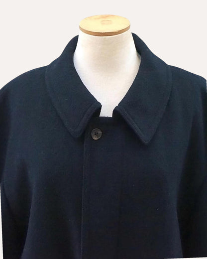 Wool Cape-Back Maxi Coat