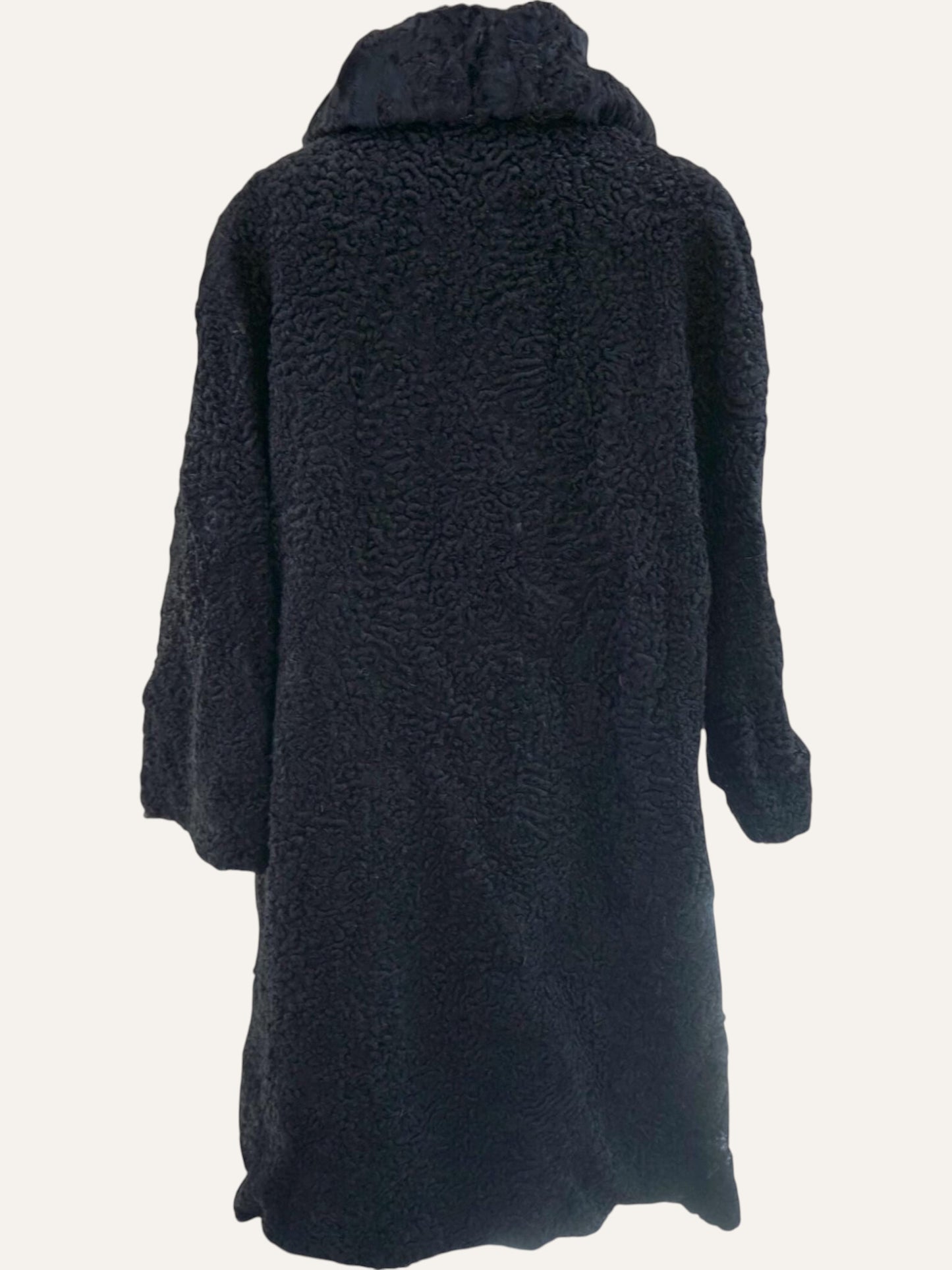 Double Breasted Swakara Karakul Fur Coat
