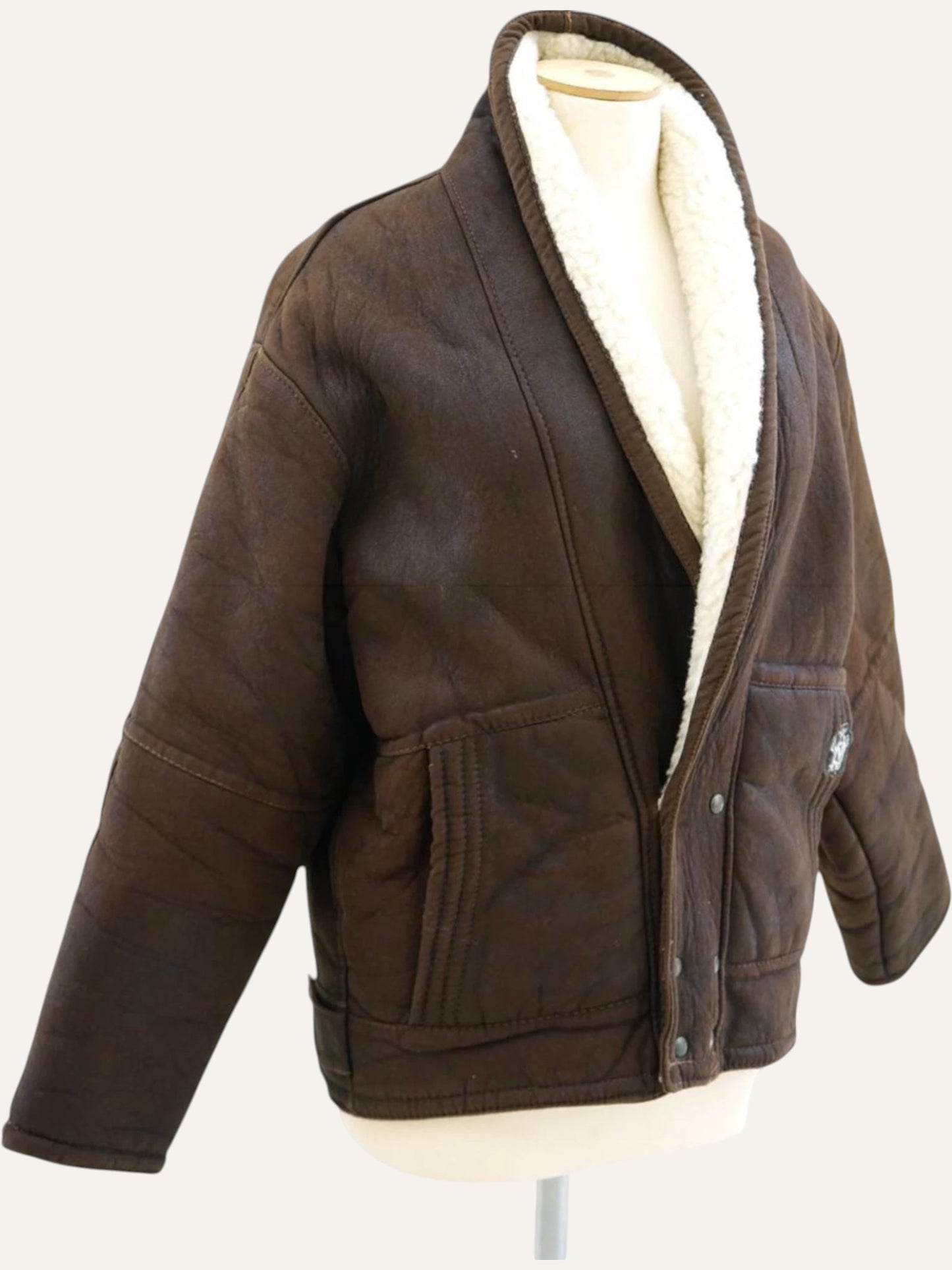 Boxy Faux Shearling Coat
