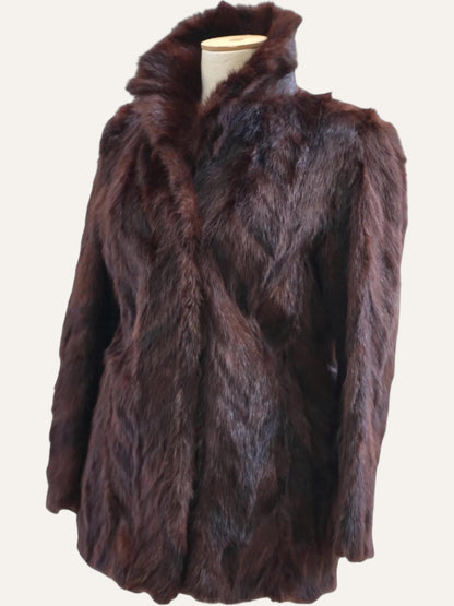 Swing Natural Fur Wrap Coat