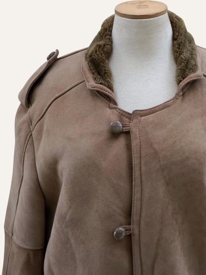 Shearling Originale Epaulette Shearling Coat