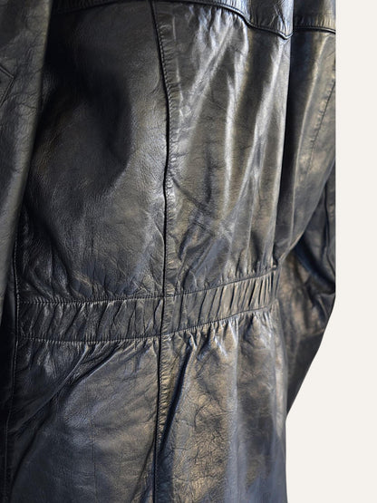 Polizia di Stato Leather Oversized Coat