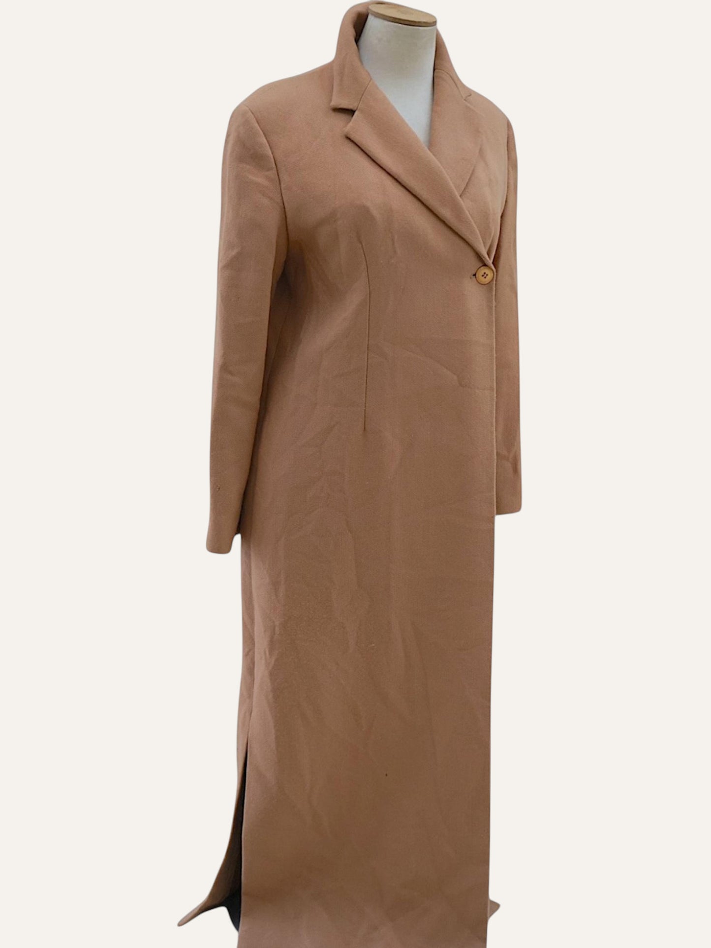 Gianni Versace Istante Vintage Maxi Coat in Sand