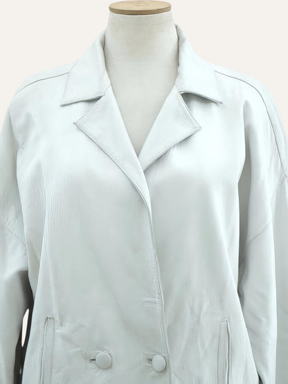 Lamb Nappa Double-Breasted Leather Jacket
