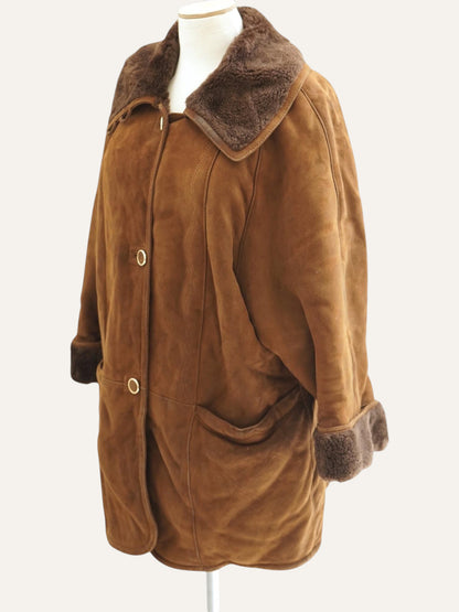 Italian Shearling Swing Coat