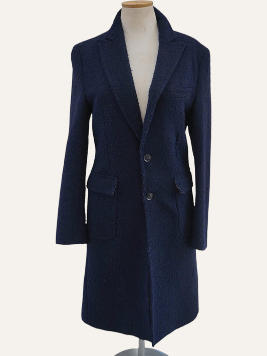 Gianni Feraud Bouclé Midnight Wool Coat