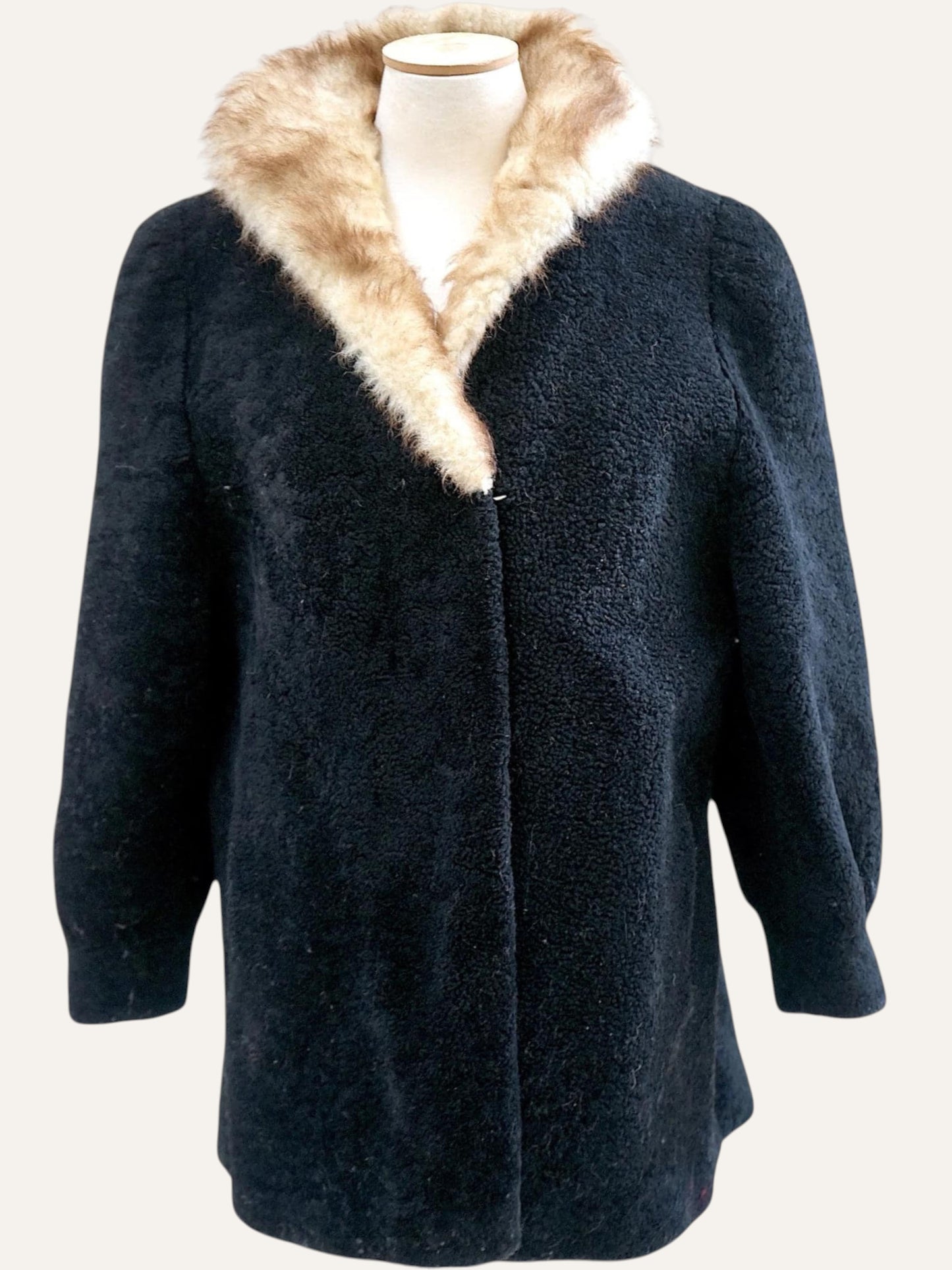 Dual-Fur Astrakhan Coat