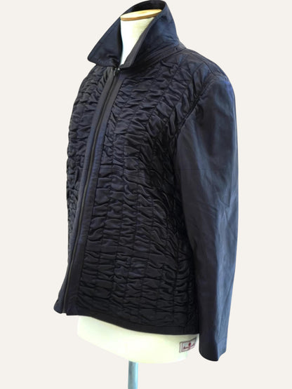 Maddox Draped Leather Jacket