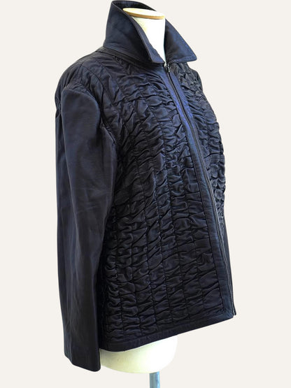 Maddox Draped Leather Jacket