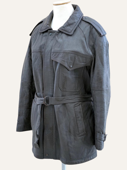 Indios Creazioni Belted Leather Jacket