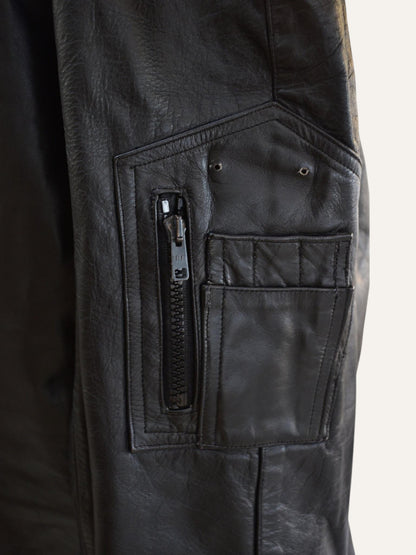 Polizia di Stato Leather Oversized Coat