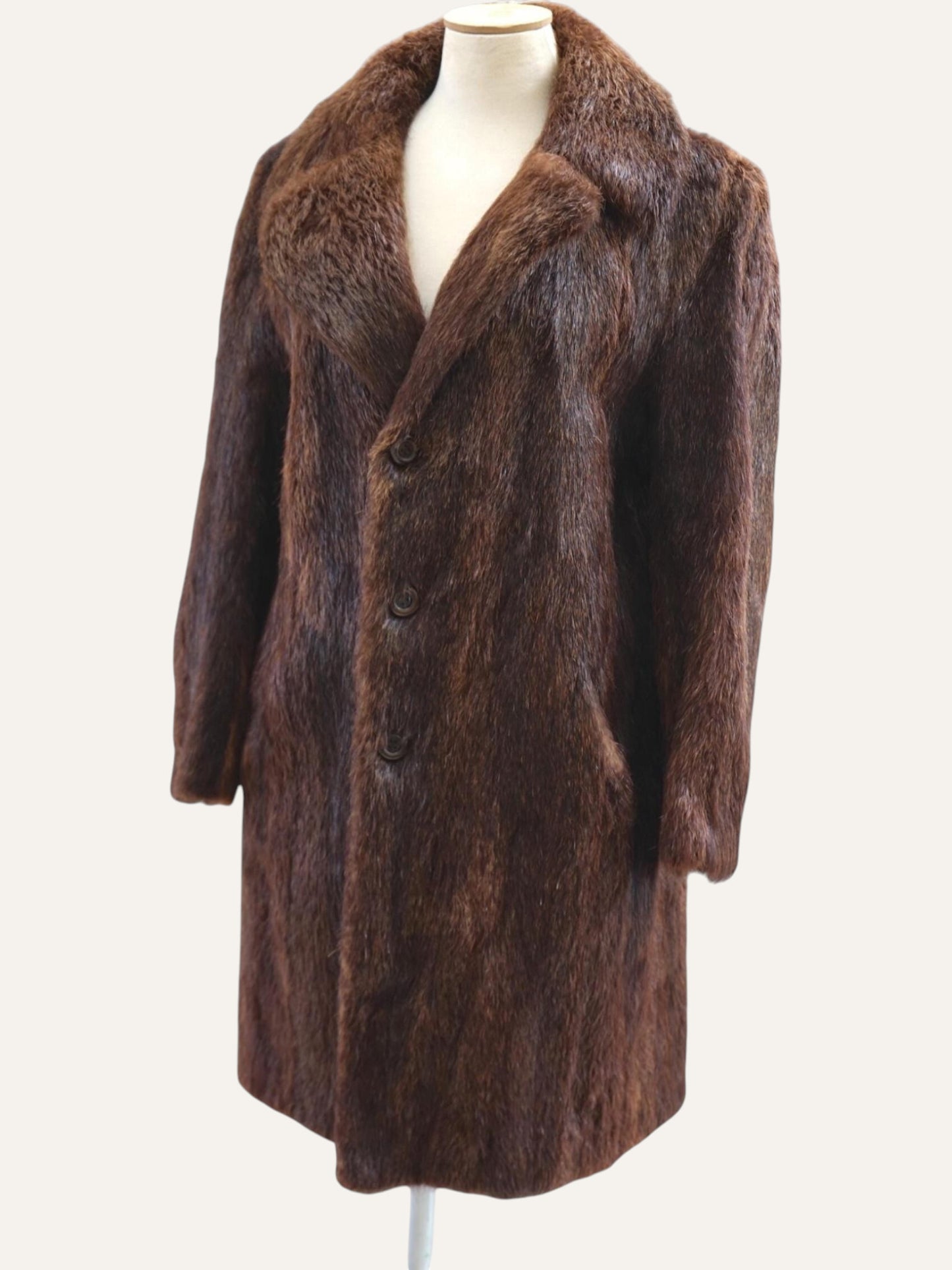 Long Hair Beaver Fur Coat