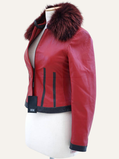 Vera Pelle Slim Fit Leather Coat