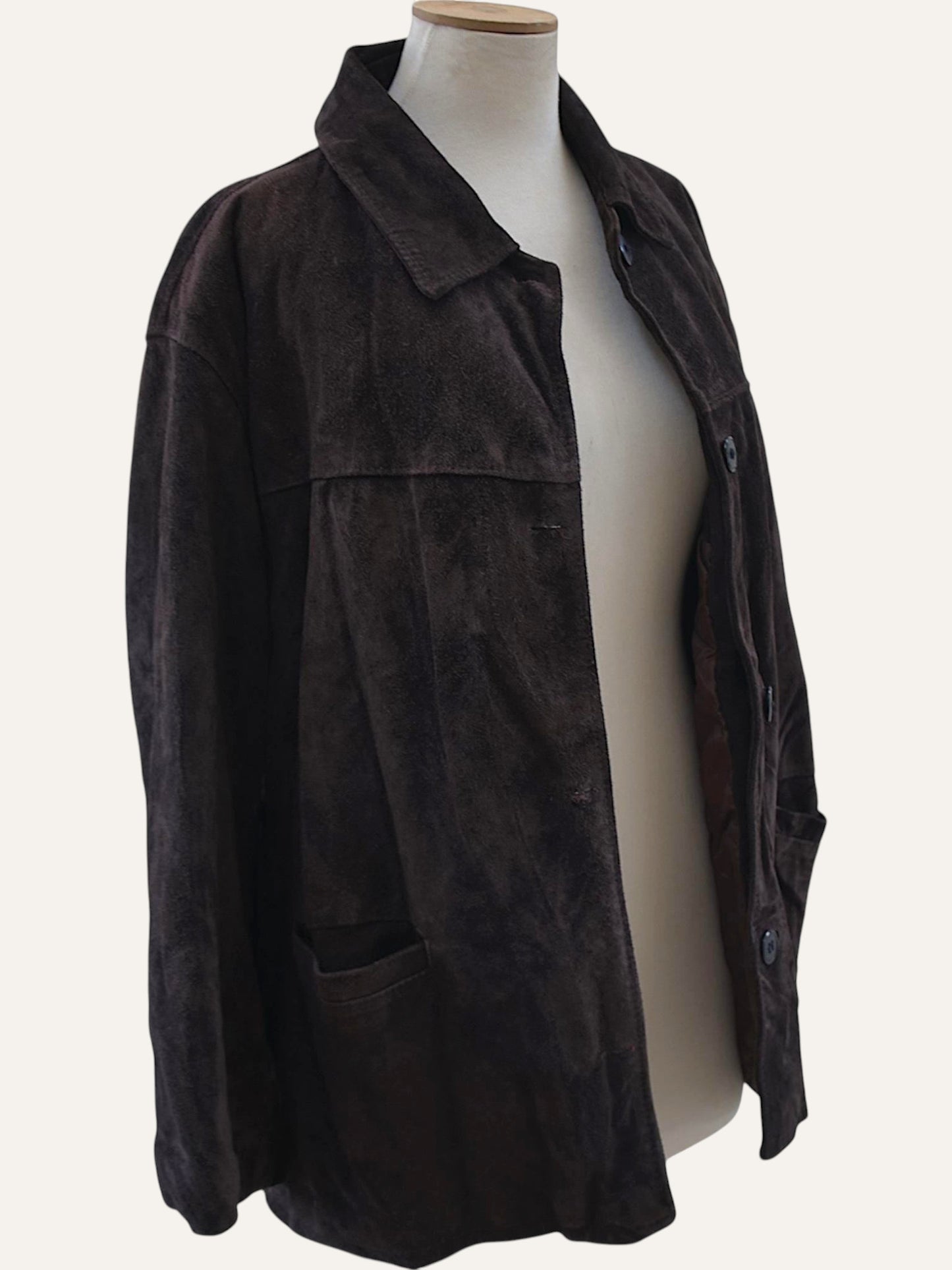 Suede Leather Western-Yoke Jacket
