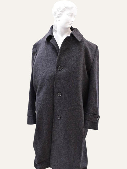 Lanvin Paris Wool Herringbone Coat