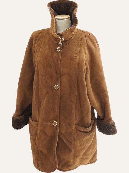 Italian Shearling Swing Coat