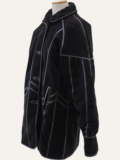 Succedeir Velvet Noir Shearling Coat