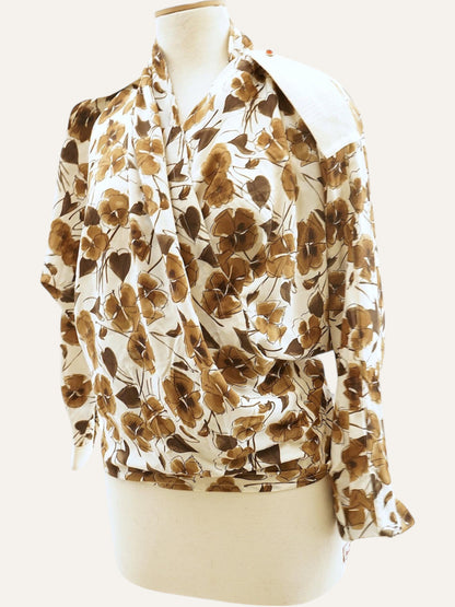 1990's Gianni Versace Floral Silk Shirt