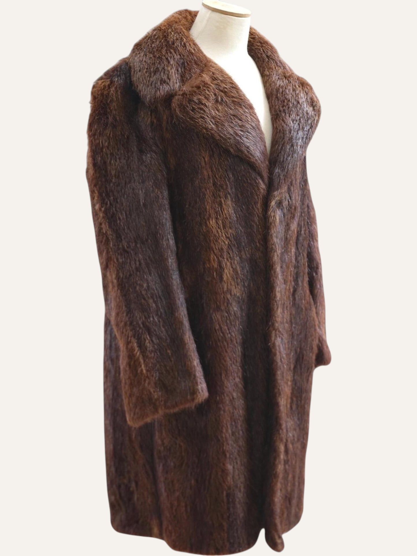 Long Hair Beaver Fur Coat