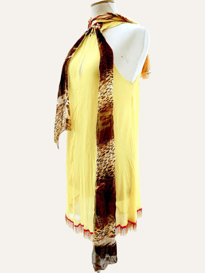 Boho Chiffon Fringe Midi Dress