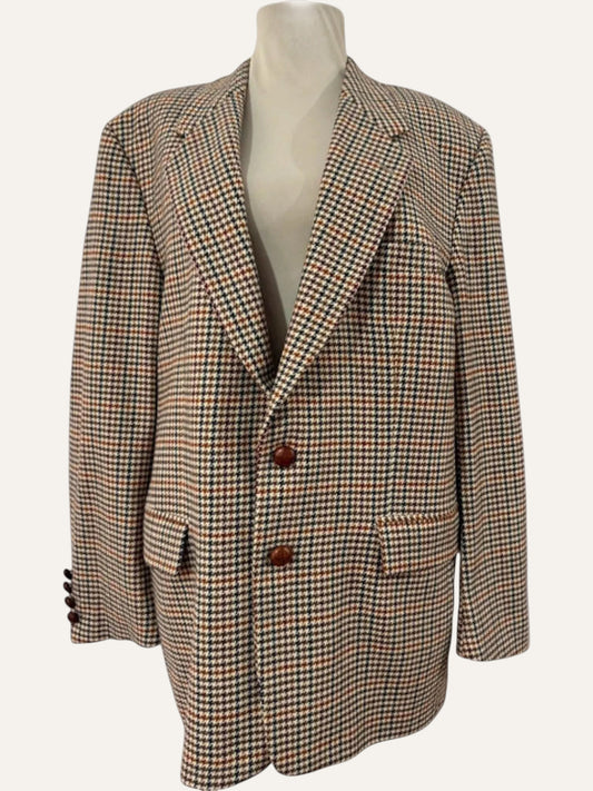 Pierre Cardin Cashmere & Wool Houndstooth Blazer