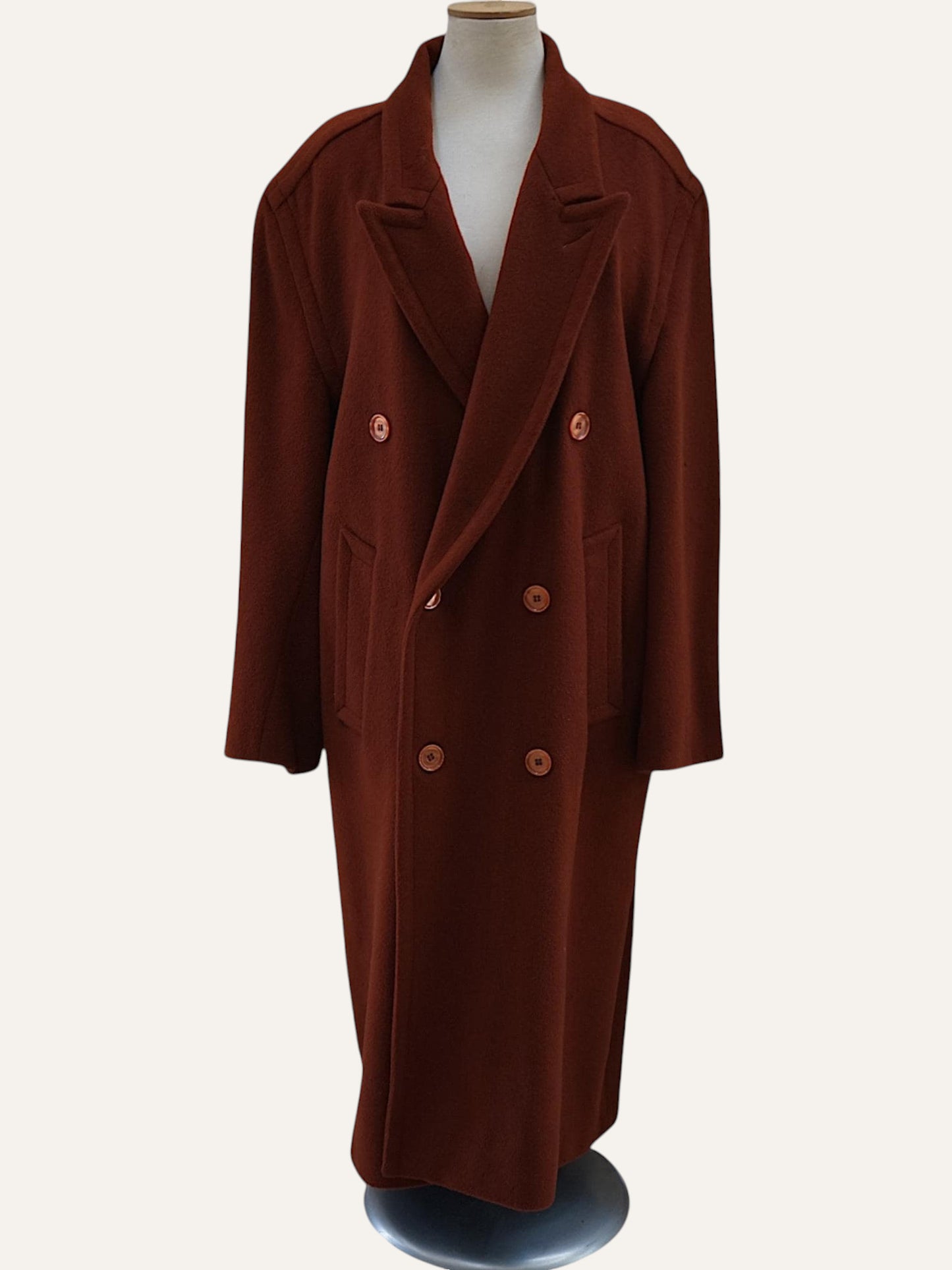Nico Verhey Amsterdam Brick Wool Maxi Coat