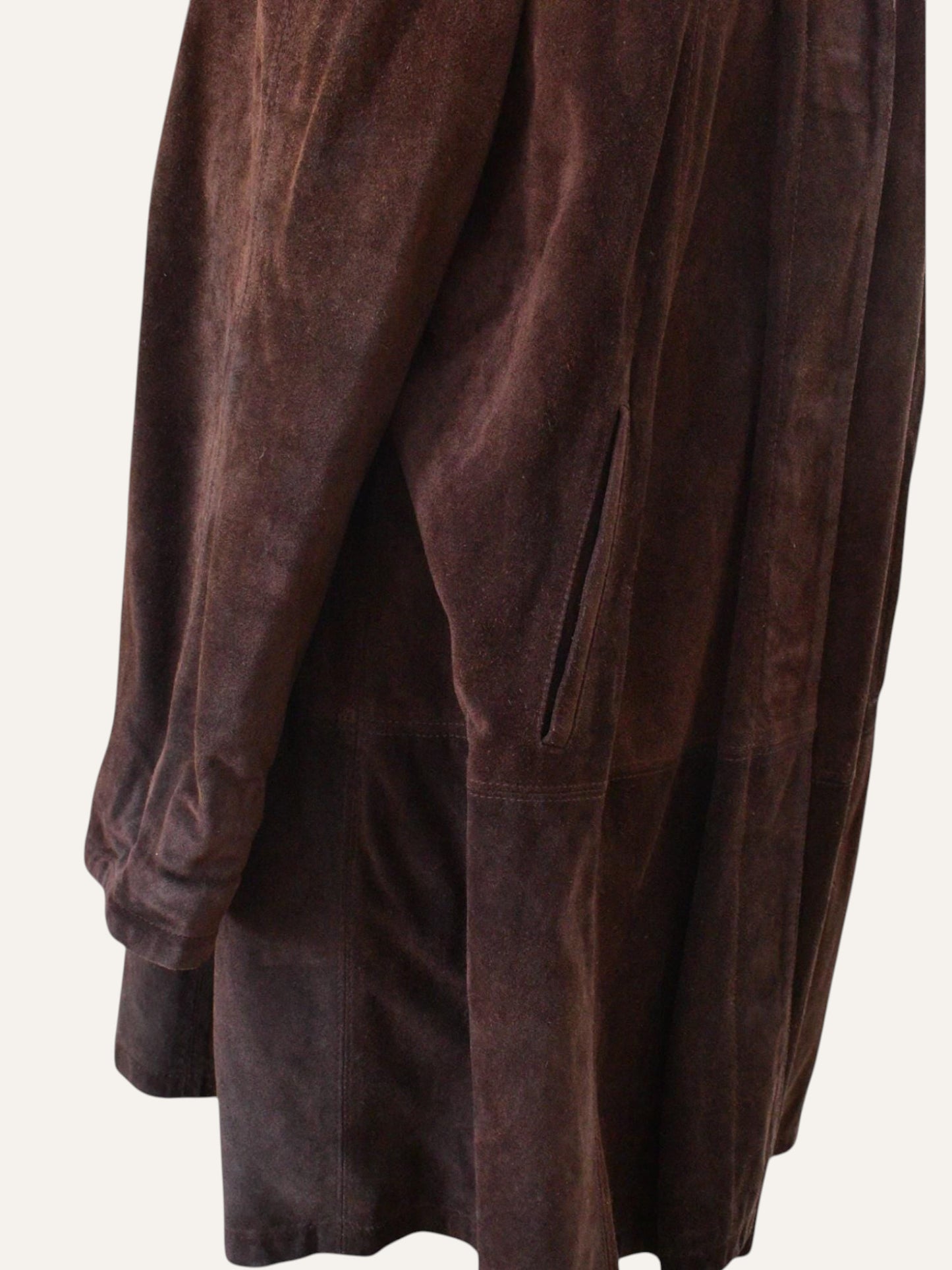 Genuine Suede Real Leather Coat
