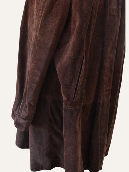 Genuine Suede Real Leather Coat