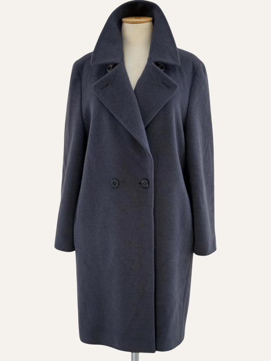 LeOna Cashmere & Angora Double-Breasted Coat