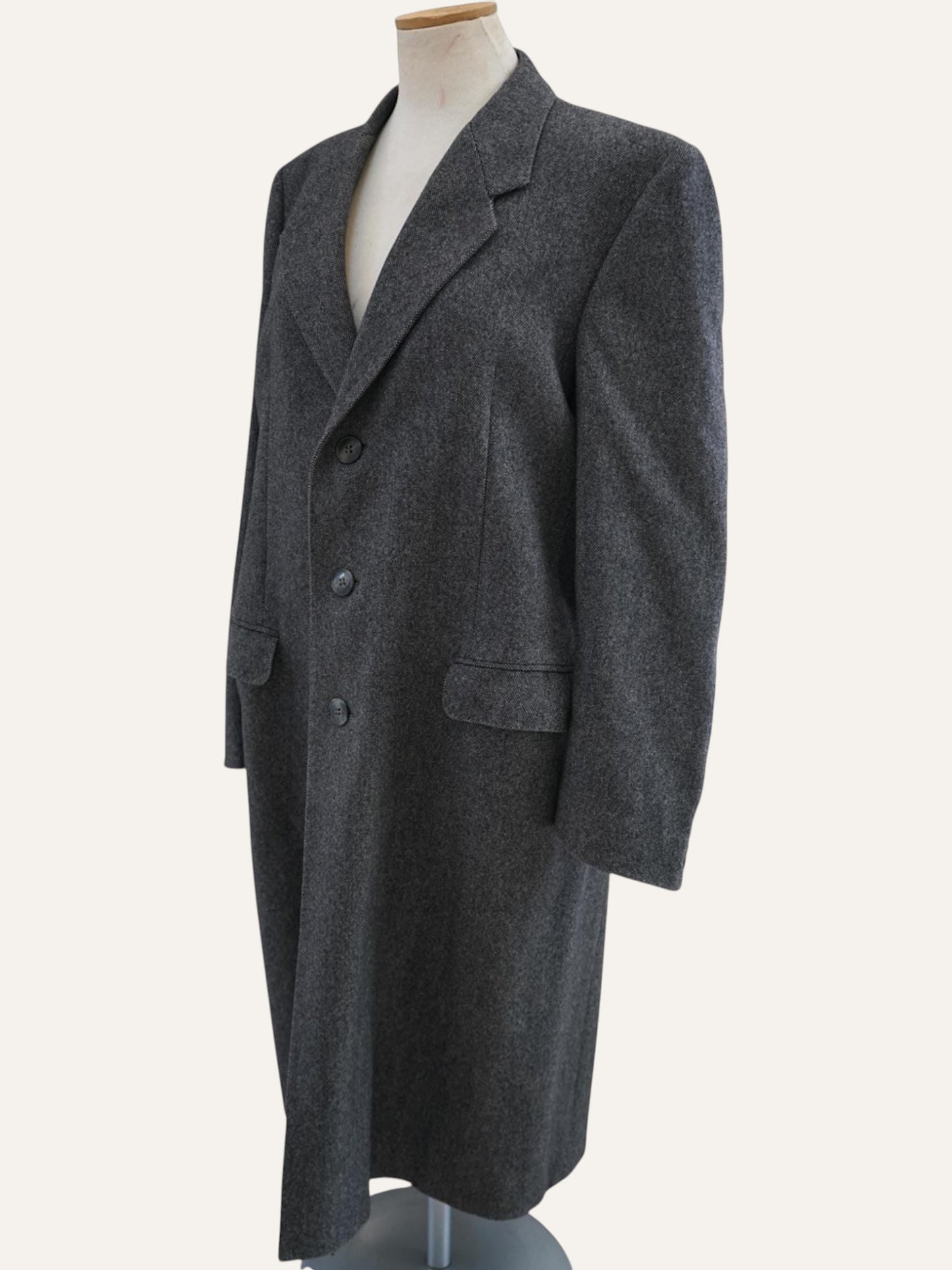 E. Thomas Worsted Wool Tweed Coat