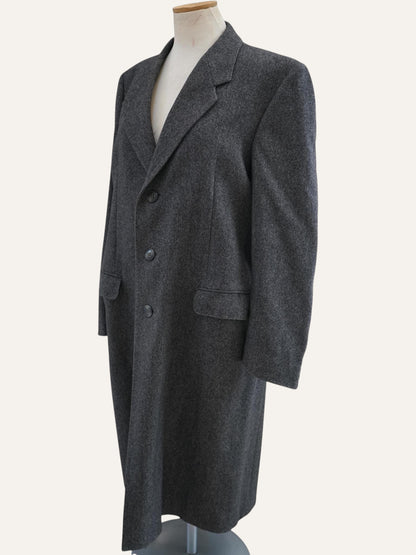 E. Thomas Worsted Wool Tweed Coat