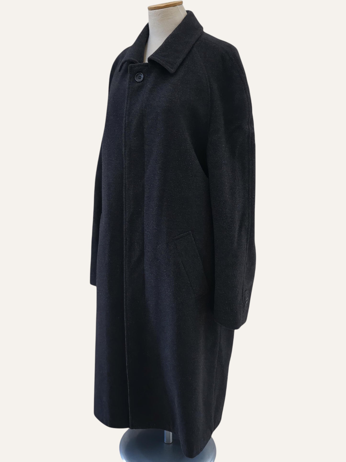 YORN Pure Cashmere Balmacaan Maxi Coat