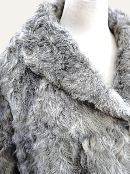 Artisan Textured Fur Swing Coat