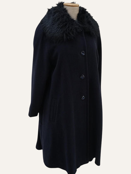 Alba Fornari Virgin Wool & Fur-Collar Coat