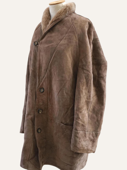 Fibok Italian Shearling Cocoon Coat