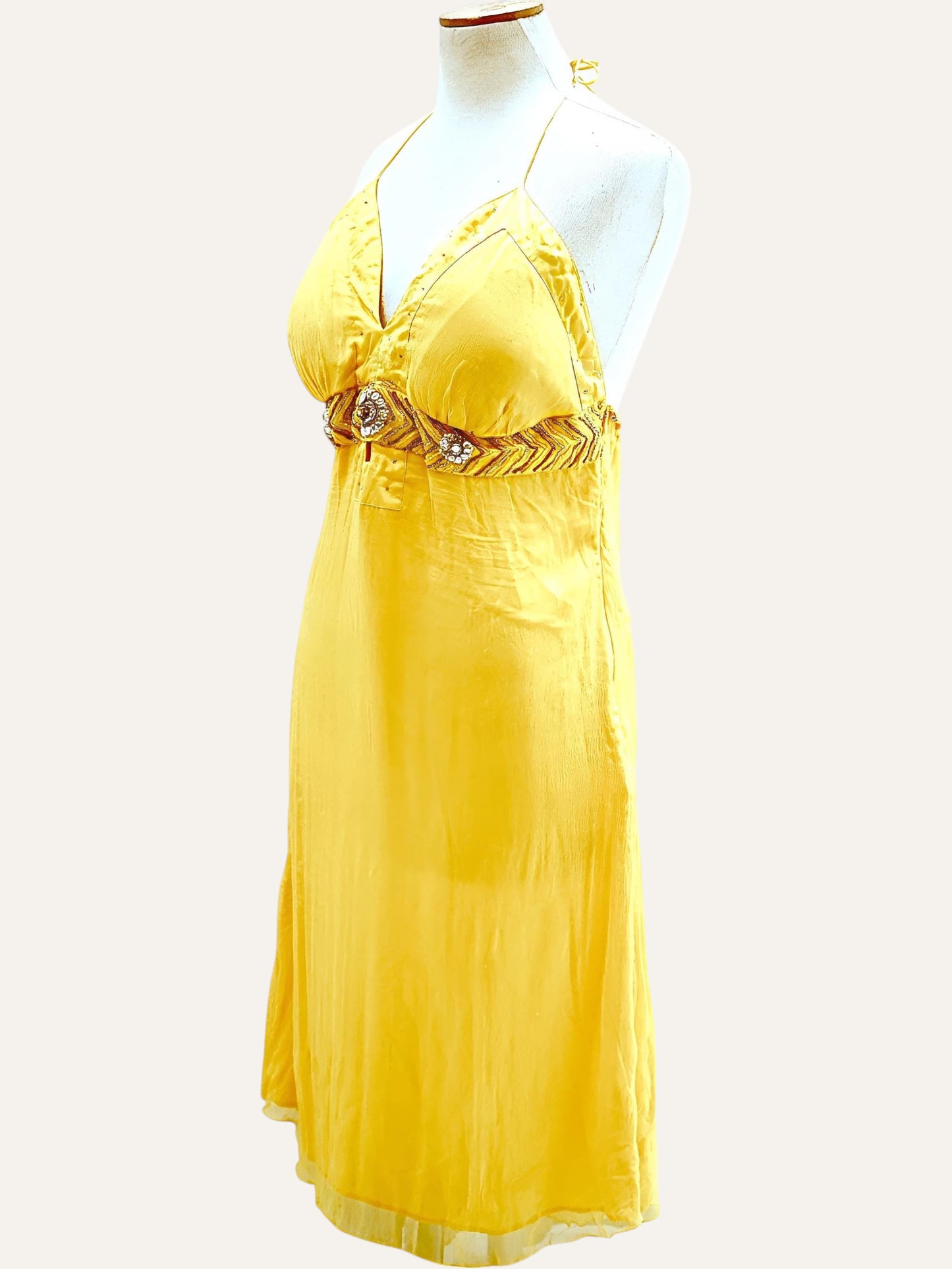 Guy Laroche Studio Soleil Silk Halter Dress