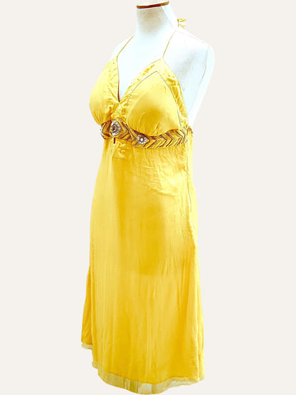 Guy Laroche Studio Soleil Silk Halter Dress