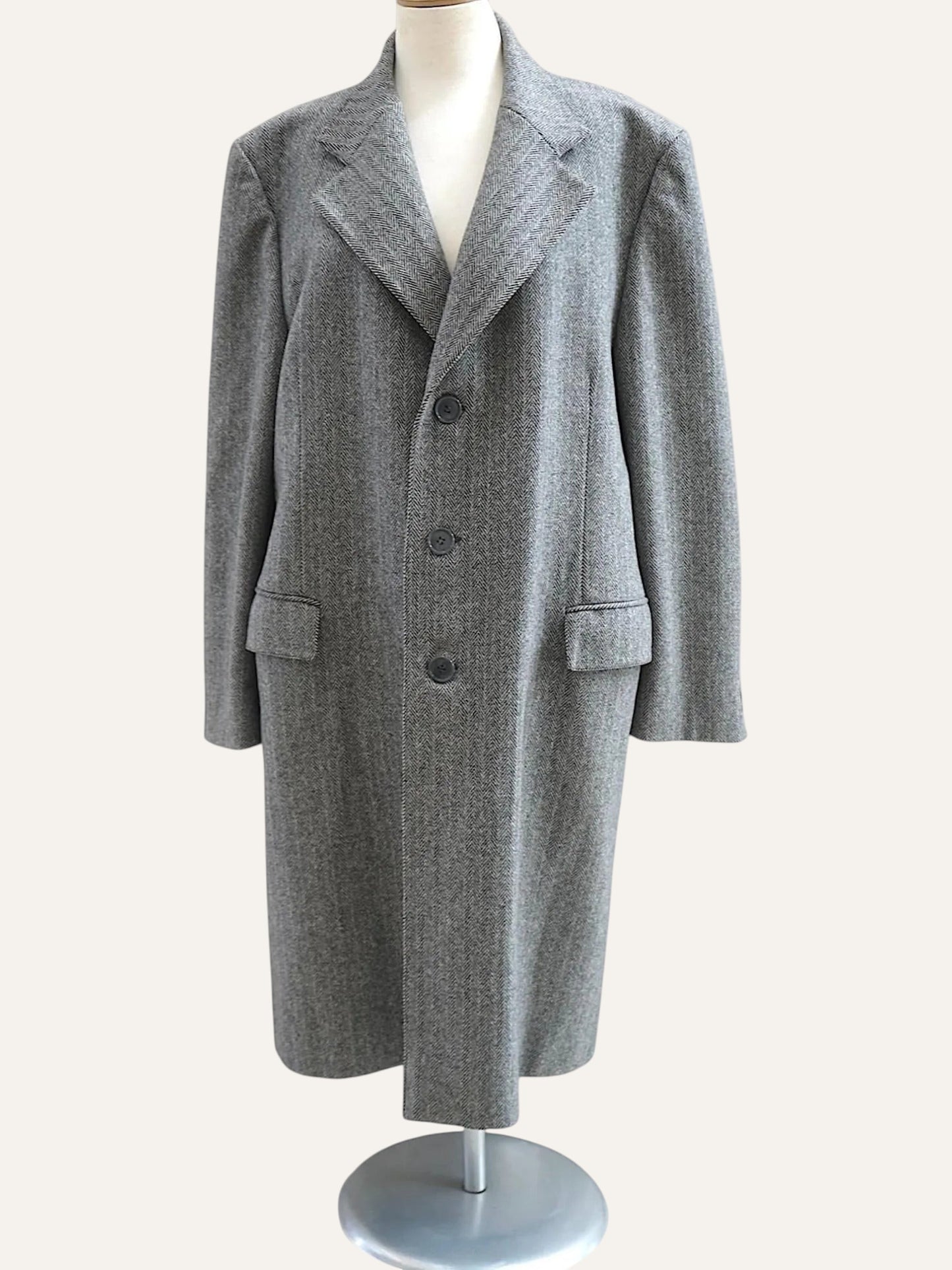 Wool Herringbone Coat