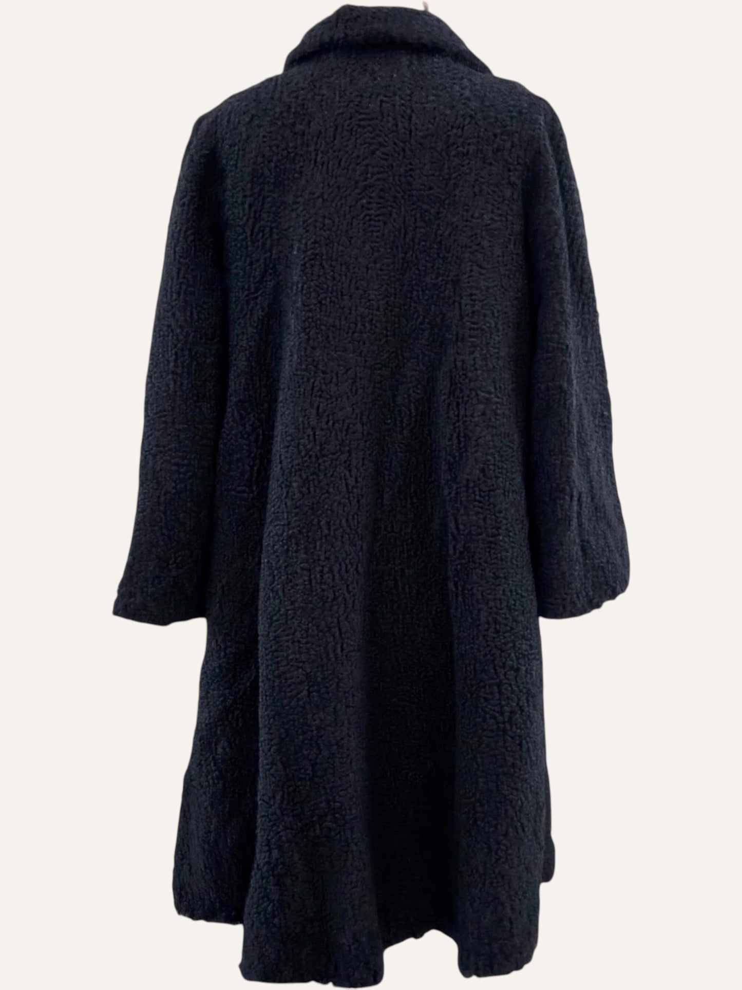 Vintage One-Button Karakul Fur Coat