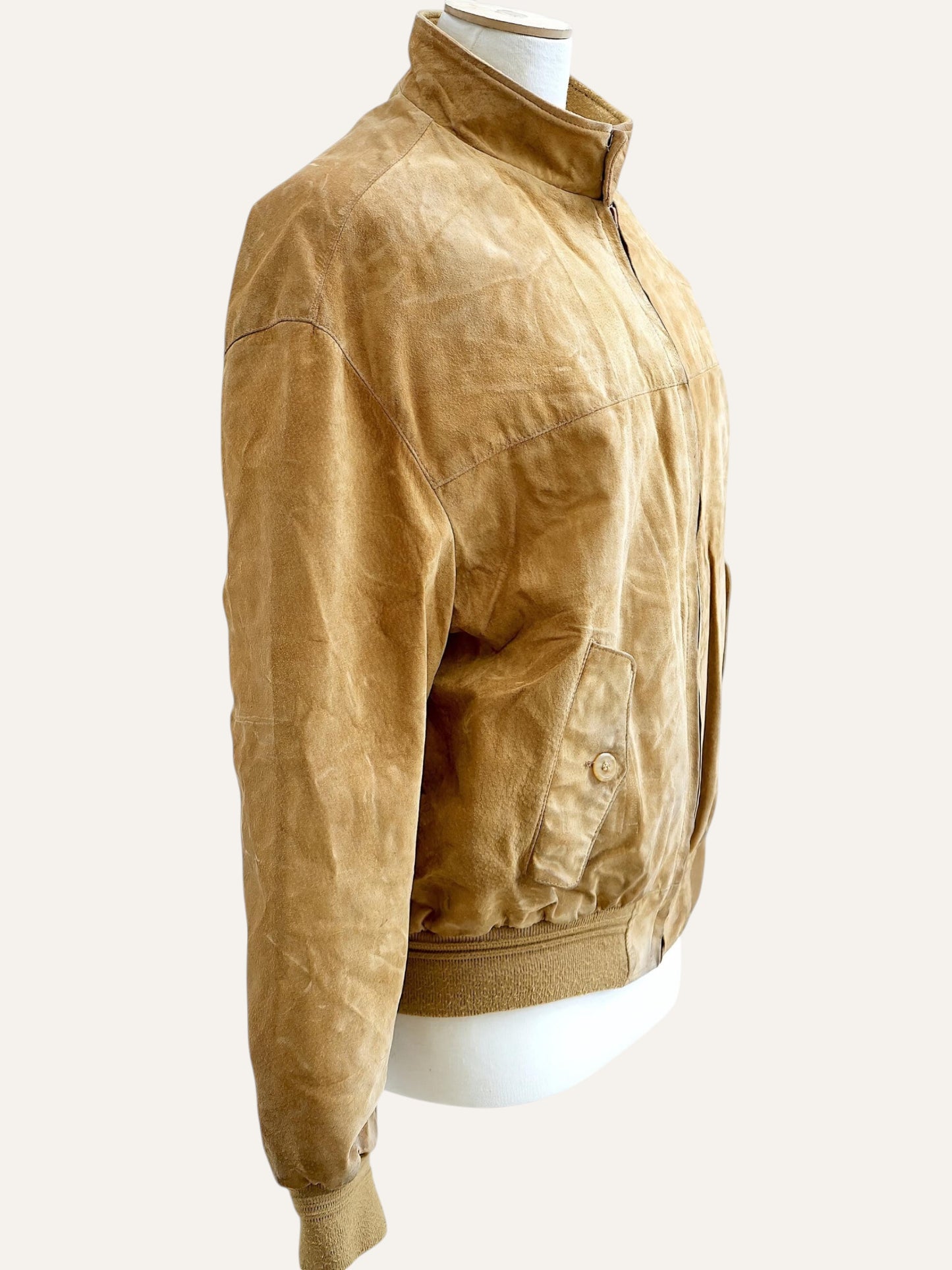 Oversized Suede Leather Bomber