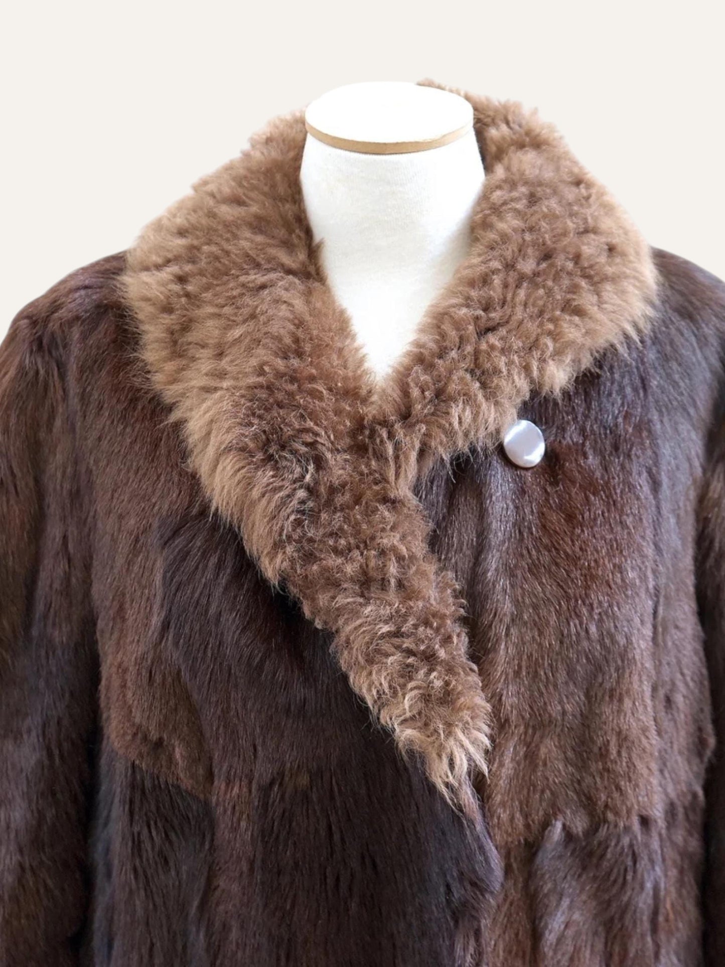 Cinnamon Dual-Fur Coat