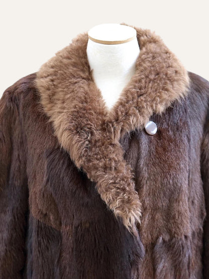 Cinnamon Dual-Fur Coat