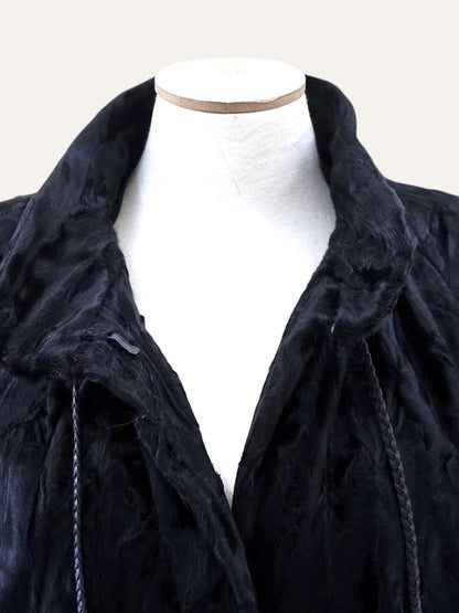 Artisan Crushed Fur Swing Coat