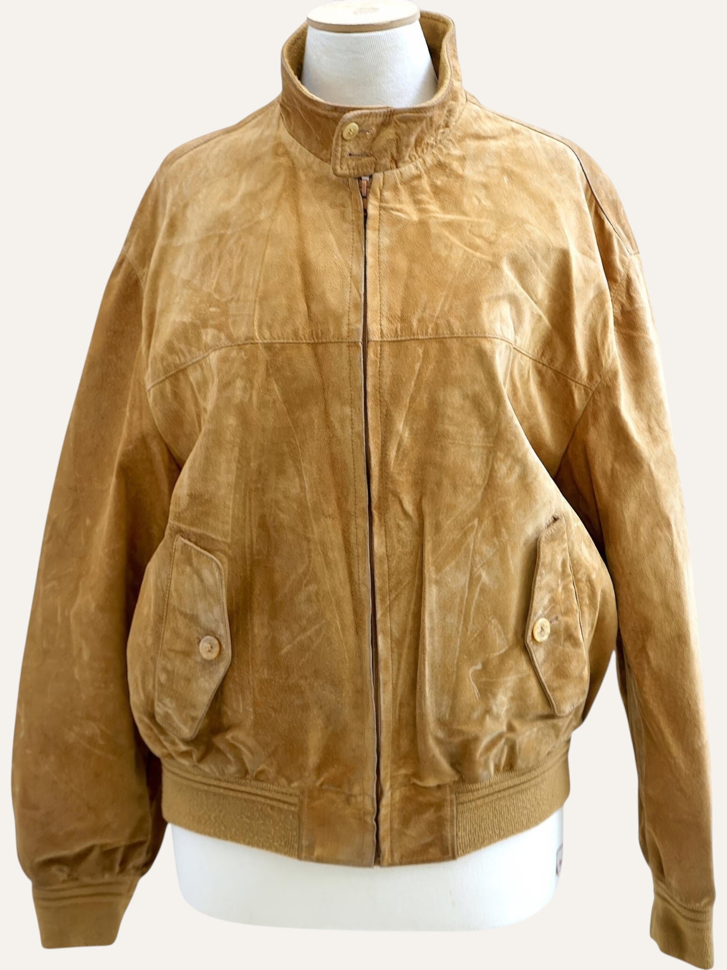 Oversized Suede Leather Bomber