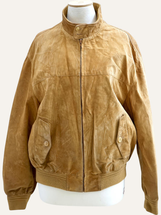 Oversized Suede Leather Bomber