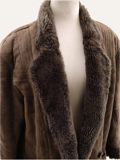 Real Leather Sheepskin Shearling Coat