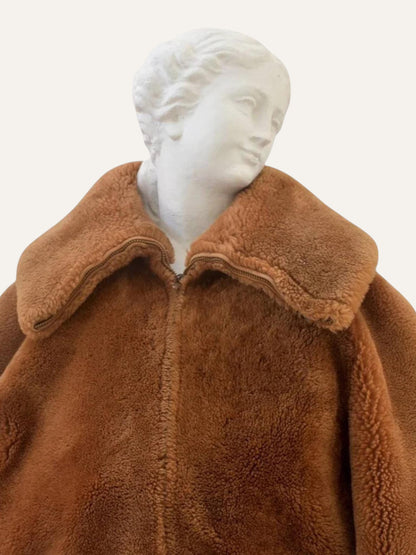 RUFFO Sheep Fur Zip-Up Coat