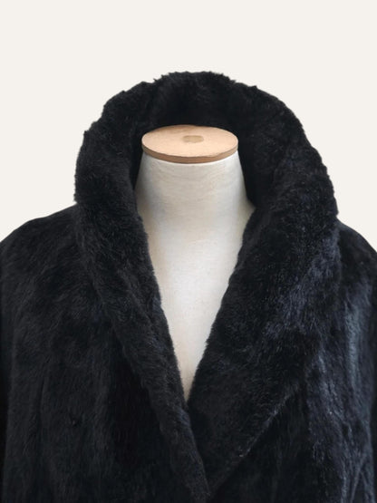 Faux Fur Noir Coat